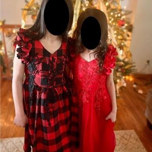 Tish Scully Buffalo Check Christmas Dress - Size 10